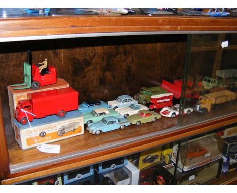 A collection of Corgi and Dinky die cast model vehicles