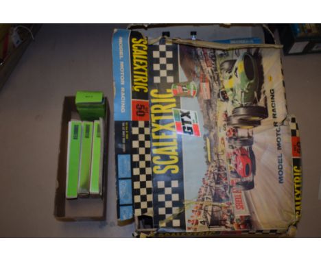 Scalextric Set 50 model motor racing, part complete; and boxed Subbuteo players.