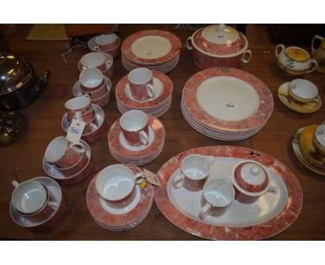 Villeroy & Boch 'Siena' part dinner, coffee and tea service, to include: dinner plates, tureens, tea cups and saucers.