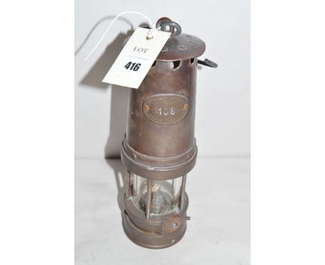 A Patterson Lamp Ltd. miner's lamp, no. 108.