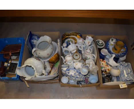 Victorian wash jugs, one by Alfred Meakin; Spodes Edwardian 'Childhood' egg cup; plates; other Spode items; an early 20th Cen