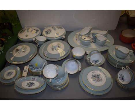 A Royal Worcester 'Woodland' pattern part dinner and tea service, to include: serving dish, tureens, tea cups and saucers.