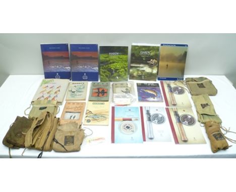 A QUANTITY OF HARDY CATALOGUES including Hardy's Anglers Guide 1934, 1928 and others, Hardy's Book of Fish compiled by Patric
