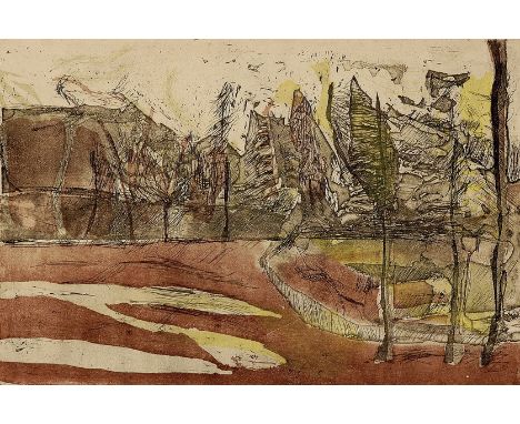 EARL HAIG (1918-2009)
Trees at Bemersyde
Signed and dated 1960 Etching 12/3 36cm x 51cm CONDITION REPORT: Good condition
Coll