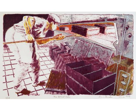 SIMON BURDER
The Bread Oven
Lithograph 6/18, 58cm x 76cm 
and another Kneading the Dough, 10/18, signed and dated 83, 50cm x 