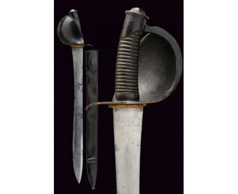 dating: 1861 provenance: Prussia, Heavy, wide, straight, single-and-false-edged blade, slightly widening towards the weak, ma