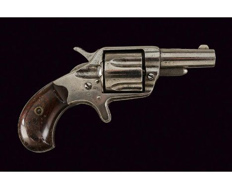 dating: 1874 - 1876 provenance: USA, Round, rifled barrel, marked with address, provided with foresight. Ribbed, five-shot cy