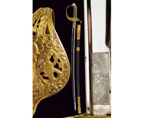 dating: Late 19th Century provenance: Yugoslavia, Curved, nickelled, single-edged blade, cylindrical at the back, some dents,