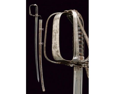 dating: 19th Century provenance: Europe, Curved, single-edged blade, point, short false edge and cylindrical backstrap, remai