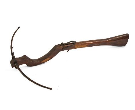 dating: 18th Century provenance: Italy, Wooden tiller, of squared section and partially checkered; curved at the first part, 