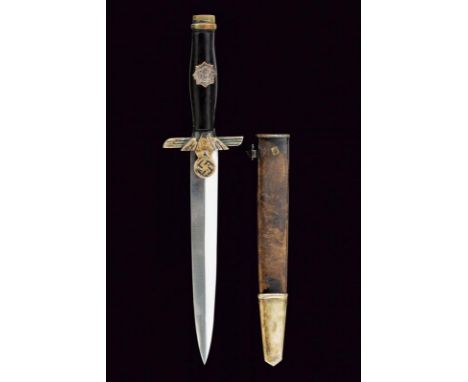dating: About 1940 provenance: Germany, Straight, double-edged blade, ribbed at the center, with mark 'Weyersberg' at the bas