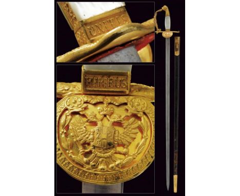 dating: Second half of the 19th Century provenance: Austria, Straight, single-and false-edged blade with central fuller, with