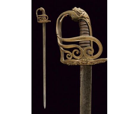 dating: Second half of the 19th Century provenance: Papal States, Straight, single-and-false-edged blade with double groove a