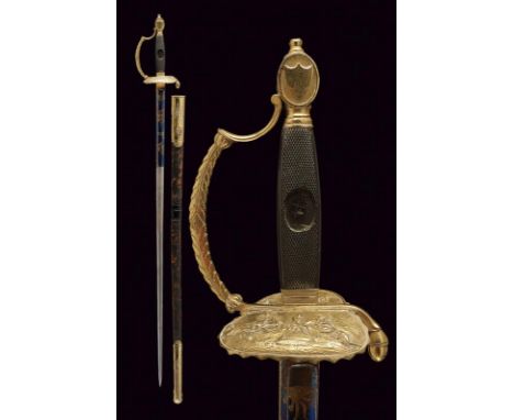 dating: 19th Century provenance: Europe, Straight, single-and-half-edged blade, with fullers along half of the surface, engra