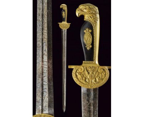 dating: 19th Century provenance: Sardinian Kingdom, Straight, double-edged blade with central groove, first part engraved wit