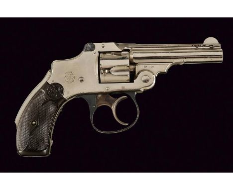 dating: 1889 provenance: USA, Round, rifled barrel with rib featuring address, marked with  '32 S&amp;W CTG' e 'Smith &amp; W