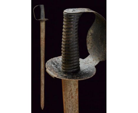 dating: First half of the 19th Century provenance: England, Wide and strong, straight, flat, single-edged blade with fuller a