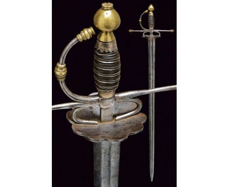 dating: 18th Century provenance: Spain, wide, straight blade of lenticular section, with fuller at the center. Hilt with smal