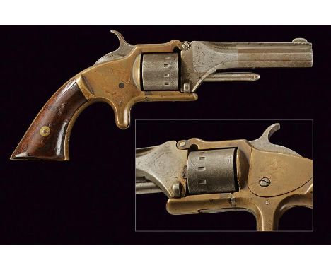 dating: 1868 - 1873 provenance: USA, Rifled, octagonal, 22 rimfire gauge barrel, rib with foresight, remains of engravings wi