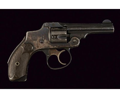 dating: 1889 provenance: USA, Rifled, round barrel, rib with address, laterally marked '32 S&amp;W CTG' and 'Smith &amp; Wess