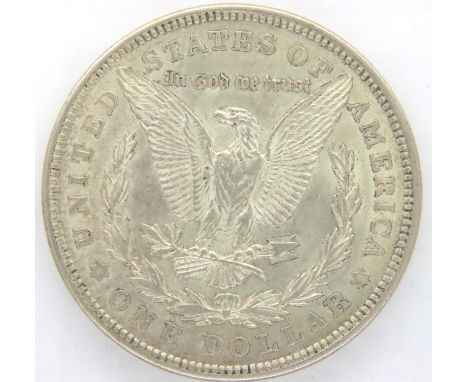 1921 American silver Morgan dollar, strong EF grade. P&amp;P Group 1 (£14+VAT for the first lot and £1+VAT for subsequent lot