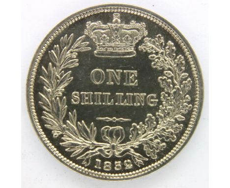 1852 shilling of Queen Victoria. P&amp;P Group 1 (£14+VAT for the first lot and £1+VAT for subsequent lots) 