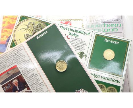 1984-1988 uncirculated one pound coins (5). P&amp;P Group 1 (£14+VAT for the first lot and £1+VAT for subsequent lots) 