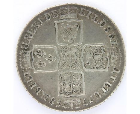 1758 shilling of George II. P&amp;P Group 1 (£14+VAT for the first lot and £1+VAT for subsequent lots) 