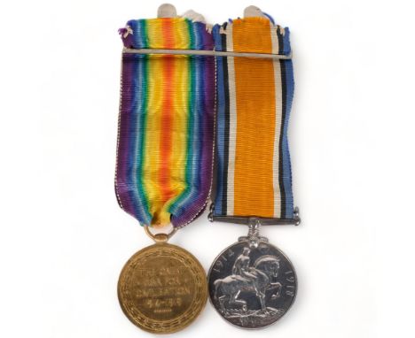 2 First World War medals, named to P-5370 L.Cpl.F.G.Evans. M.M.P 