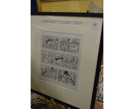 Tim Marwood, original illustrations for Thomas The Tank Engine "Snow Surprise" a group of five, framed as one.