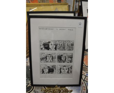 Tim Marwood, original illustrations for Thomas The Tank Engine "Read A Rhyme", a group of five, framed as one.