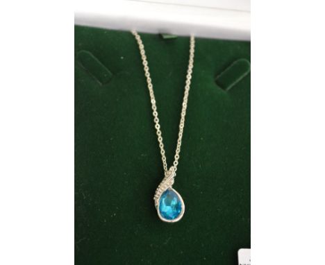 A decorative pendant and chain.