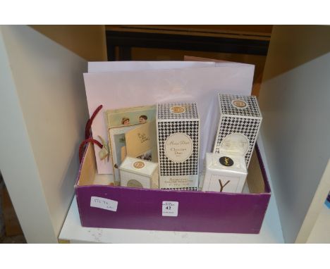 Christian Dior and other perfume, boxed and unused.