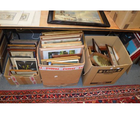 A large quantity of paintings and prints.