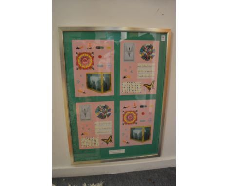 Damien Hirst "Beautiful Inside My Head Forever" collage of prints.