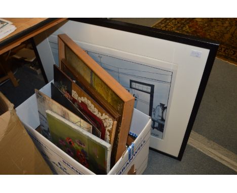 A small quantity of paintings and prints.