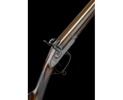 A 12-BORE PINFIRE ROTARY-UNDERLEVER HAMMERGUN SIGNED THOMAS BOSS, serial no. 1006,circa 1850 with later conversion to pinfire