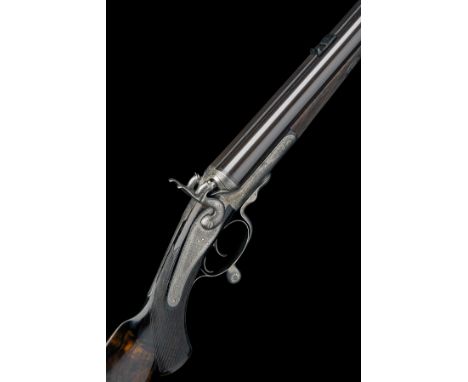 HOLLAND & HOLLANDA RARE .577 (2 3/4IN.) BLACK POWDER EXPRESS PERKES 1876 PATENT SELF-COCKING ROTARY-UNDERLEVER DOUBLE HAMMER 