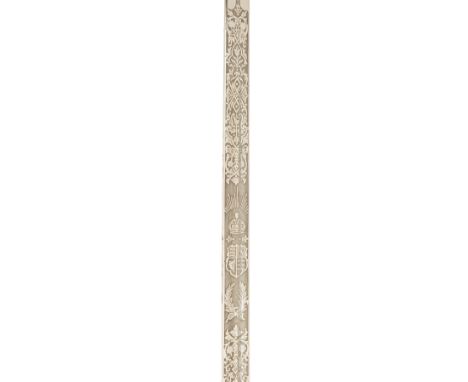 GOFF & CO., ENGLANDA GOOD BRITISH OFFICER'S 1897 PATTERN SWORD IN FIELD SCABBARD, no visible serial number,dated for 1914, wi