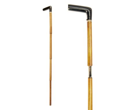 A 7mm (W/S) WALKING-STICK GUN, UNSIGNED, no visible serial number,probably Belgian, circa 1875, with natural graduated cane-c