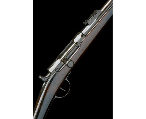 A SCARCE 11mm NEEDLE-FIRE BOLT-ACTION SINGLE-SHOT CARBINE, MODEL 'MLE1866', serial no. 3169,French and dated for 1867, with o