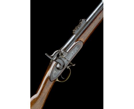 A .577 PERCUSSION RIFLED MUSKET, UNSIGNED, MODEL 'PATTERN 1853 SECOND MODEL', no visible serial number,dated for 1857, with 3