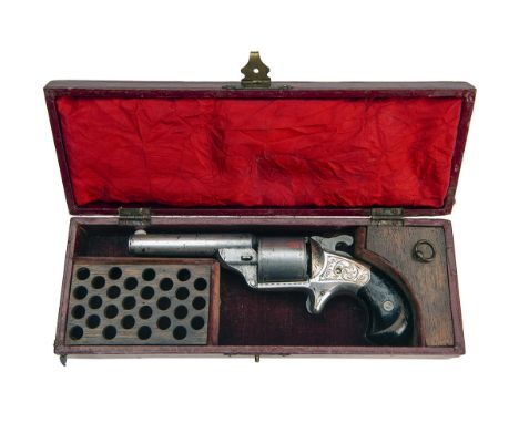 MOORE'S PATENT FIREARMS CO., USAA CASED .31 TEAT-FIRE POCKET-REVOLVER, MODEL 'PATENT FRONT LOADING REVOLVER', serial no. 8213