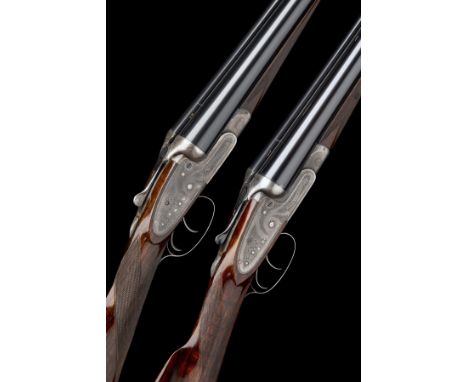 WILLIAM EVANS A COMPOSED PAIR OF 12-BORE SIDELOCK EJECTORS, serial no. 4322 & 5372, 28in. nitro barrels the ribs engraved 'WI