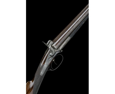 D. EGG, LONDONA 12-BORE PINFIRE SIDE-LEVER DOUBLE-BARRELLED SPORTING GUN, serial no. 882,circa 1865, with browned damascus 29