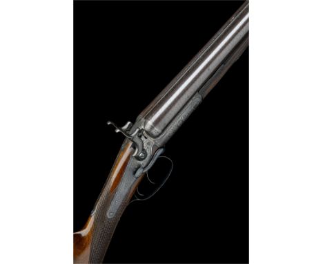 WILKINSON & SON A SCARCE HARVEY 1866 PATENT 12-BORE SIDELEVER HAMMERGUN, serial no. 6657, 30in. lined nitro proved fine damas