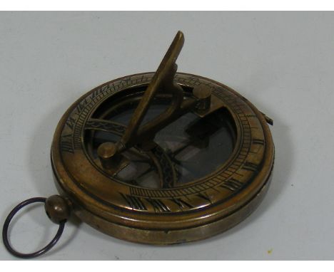 An Early 20thC. Barker & Son Brass Sundial Compass