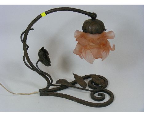 An Early 20thC. French Art Nouveau Lamp
