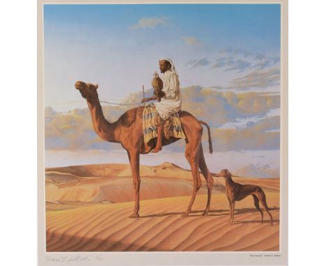 A group of seven limited edition prints by Terrance J. Gilbert, most limited to 25, including The Falconer and a set of six M