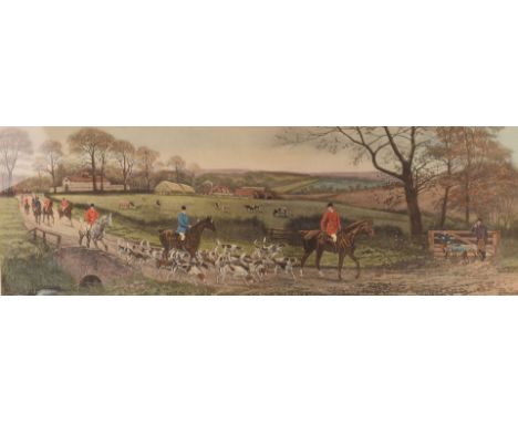 A pair of Hunting print, engraved by C.R.Stock, one entitled Off To The Meet, the other Homewards, approx 71cm by 30cm, both 